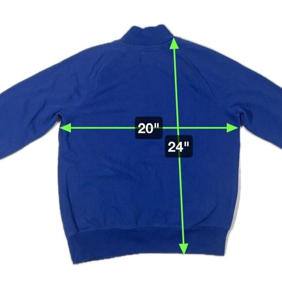 OTS New York NY Giants NFL Unisex‎ Quarter Zip Mock Turtleneck Shirt Medium - Picture 4 of 4